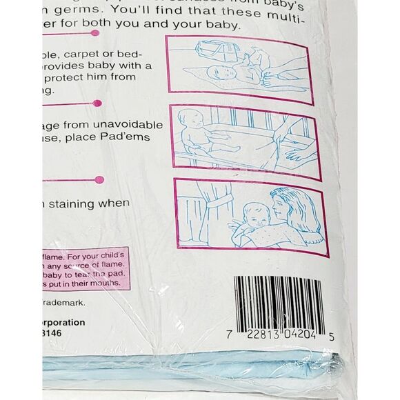 Vintage Padems & Bidems Disposable Changing Pads & Bids 8 Pack Medium - Picture 12 of 15